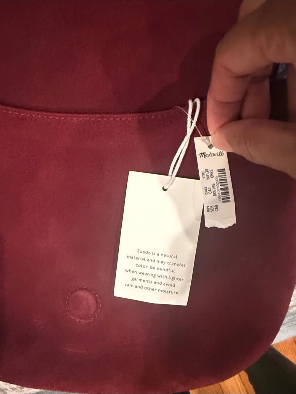 NWT-MADEWELL DAKOTA SHOULDER SADDLE SUEDE BAG-100% LEATHER